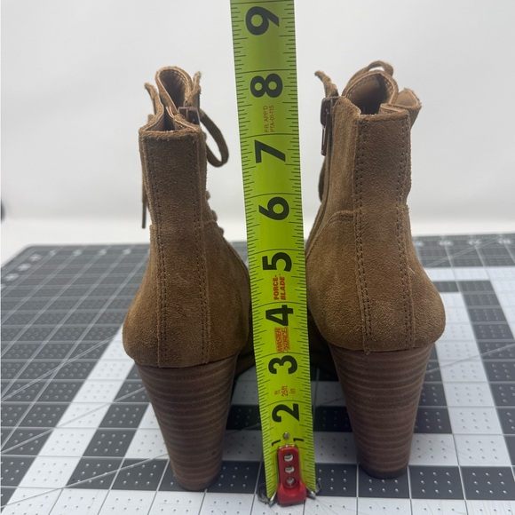 Lucky Brand Brown Lace Up Wedge Boots sz 7.5 (SHVOWK) - Picture 6 of 9